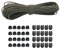 Cordoncino elastico in gomma da 30 m, 3 mm, elastico rotondo, con 20 cerniere lampo, 20 pezzi, doppio foro primavera per zaino, lacci (verde scuro, 3 mm x 30 m)