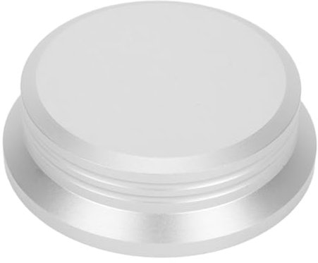LP Record Weight Clamp for HiFi, Reduce Vibration, Stable Use, Universal Design, CNC Workmanship, Suitable for Belt and Direct Drive Turntables (silver)