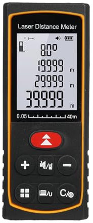 Mulcort Mesure laser 40 m/131 pieds Télémètre laser Poignée portable Outil de mesure numérique Télémètre avec capteur d'angle électronique Commutation d'unité m/pied/po Distance