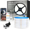 Yeewhale cob Led strip 5m,APP Steuerung,mit Fernbedienung,flexible Dimmbar COB LED Streifen, DC24V 6000k Weiß LED band, anwendbar auf Schlafzimmer, Raum,DIY Dekoration