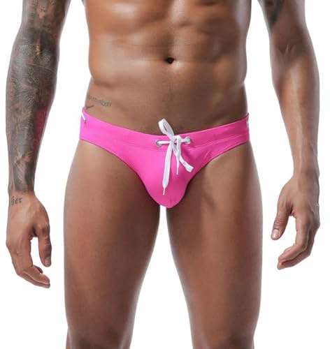 LikeJump Costume da bagno da uomo a vita bassa, a slip o a pantaloncini, per nuoto e surf