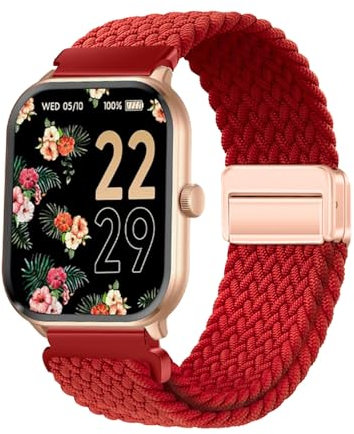 AireWiki 22mm Stoff Armband Kompatibel mit ICE-WATCH (1,85) Armband Nylon Für Herren Damen Sport Ersatzband mit Uhrenarmband Magnetschnalle Für ICE-WATCH (1,85) (21)