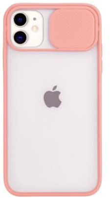 Sliding Camera Protection Soft TPU Matte iPhone Case for [13 & 14 Series] Lens Protector Slider Cover (Pink, iPhone 14 plus)