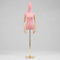 Weibliche Schneiderpuppe, Samt-Schaufensterpuppenkörper mit Metallständer, abnehmbare Schneiderpuppe für Einzelhandelsbekleidungsgeschäfte, Messen, Online-Boutiquen,Rosa,B