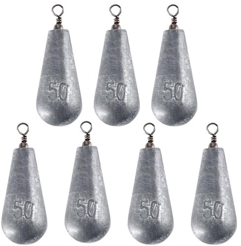 Alwonder 10 STK Angeln Birnenblei Sets 30g Gewichte mit Wirbel Grundblei-Angeln Set Blei Angelzubehör Birnenblei für Boot-Shore-Hochseefischen