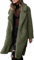 Giacche Sherpa oversize da donna, in pile peloso, con risvolto aperto sul davanti, cardigan lungo caldo cappotto invernale in pelliccia sintetica capispalla double-face peluche Teddy Coat, Verde