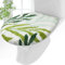 Mindsoft WC-Sitzbezug mit grünen Blättern, weiche Mikrofaser, 44,1 x 38,1 cm, Plüsch, solide, getuftet, maschinenwaschbar, verstellbare Gummi-Rückseite, passend für die meisten runden, länglichen und