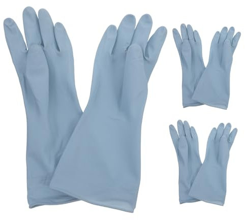 WESIEVYA 3pairs Reusable Cleaning Gloves Dish Washing Gloves for Kitchen Dish Wash Mitts for Women Car Washing Mitts