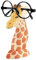 XUCZHAI BrillenstäNder In Tierform Holzschnitzerei Tiere Brillenhalter Ständer Brillenhalter Sonnenbrillen Display Rack Desktop Ornamente Kunsthandwerk HeimbüRo Deko(Giraffe)