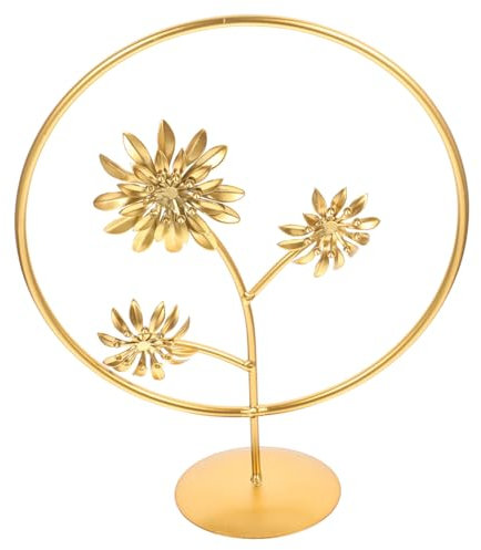 ADOCARN Goldene Eisenblatt Skulptur Für Wohnzimmer Und Büro Stilvolles Regal Ornament Für Ihre Heimdekoration Tischdeko