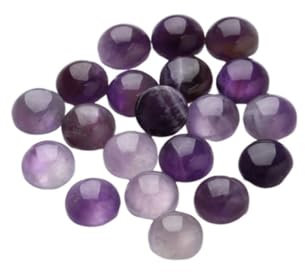 TEMPNAP 20stücke Lila Kristall-cabochons Aus Für Schmuckherstellung Diy-zeitsteinzubehör Edelsteinglas Lila