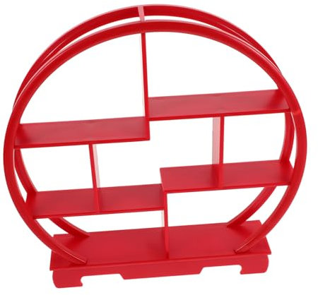 ABOOFAN Bancarella dei Dolci Mer Compleanno Schermo tè Vassoi Esposizione di Torte Dessert Matrimonio Casalingo Shower Portabiscotti Torre Doccia Cremagliera Piatto Rosso Plastica