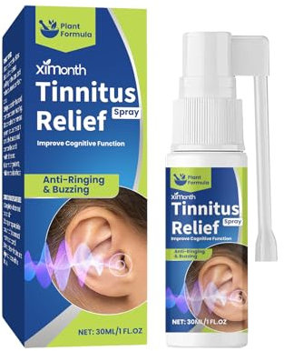 Tinnitus Spray Zur Linderung Von Ohrgeräuschen, Ohrentropfen Entzündung Menschen, 30ml Ohrenspray Gegen Klingeln & Rauschen, Zur Verbesserung Der Hörfunktion Und Reinigung Der Ohren, 1 Flasche