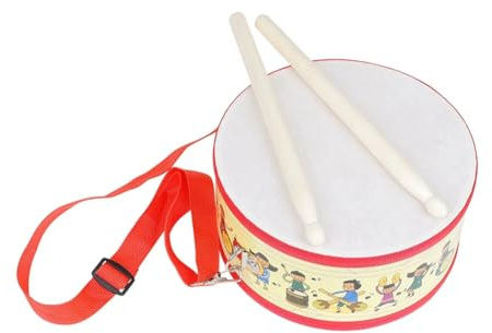 Fegtrtyoa Cartoon Handtrommel Percussion-Instrument Orff Musikinstrumente Tragbare -Doppelseitige Tamburin Kinder Bildungsinstrument