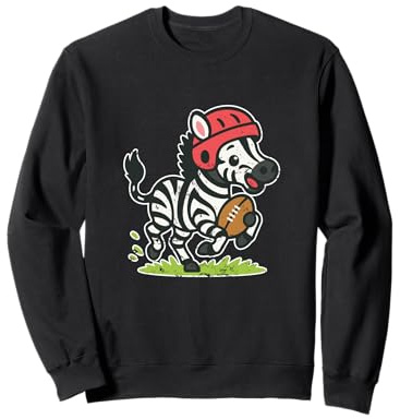 Rugby Zebra mit Scrum Cap Run Sweatshirt