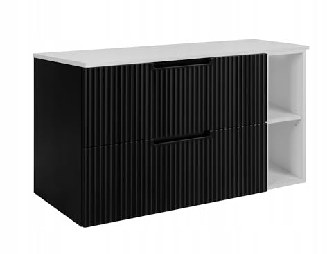 Rodan Moderne Möbel - Schrank Weiß, Schwarz - Möbelstück - Bastelregal – Bastelplatte 80 cm + 100 cm