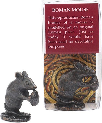 Resin Plated Roman Mouse/Dormouse Miniature Roman Artifact Figurine - 3.5cm