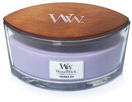 WoodWick Ellipsenförmige Duftkerze mit knisterndem Docht, Sand & Driftwood, bis zu 50 Stunden Brenndauer, Large, Ellipse