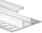 LED Aluminium Fliesenprofil F1 Mirach 2 Meter inkl. Abdeckung Klar - Alu Profil für Fliesen