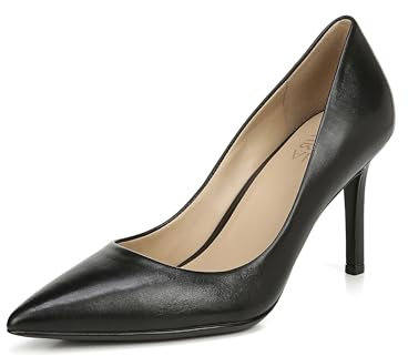 Naturalizer Women's Court Shoes - Anna Pumps, Black Leather, UK 6, Wide Fit