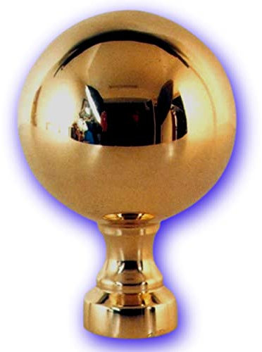 Déco fer Forgé- BOULE DE RAMPE LAITON- DECORATION- Diamètre 70 mm H 100 mm x 68 mm-Main Courante Acier Bois Alu-1 Insert Taraudé M10 Sous Embase-Usage Interieur Exterieur Satisfaction Garantie Robuste