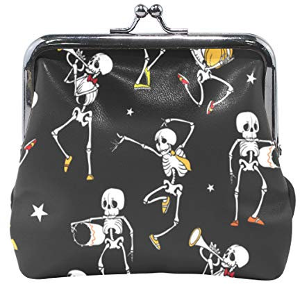 AJINGA Deset Alpaka Freehand Münzbörse Kürbis Leder Münzbörse Druckknopf Verschluss Clutch, (Multi2), Einheitsgröße