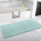 ITSOFT Tapis de bain chenille, antidérapant et absorbant, lavable en machine, en peluche douce, accessoire de salle de bain (120 x 53 cm, bleu spa)