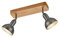 Trio Leuchten Deckenleuchte Delhi 803400267, Metall Nickel matt antik, Base Holz, exkl. 2x E14, Balken 2-flammig