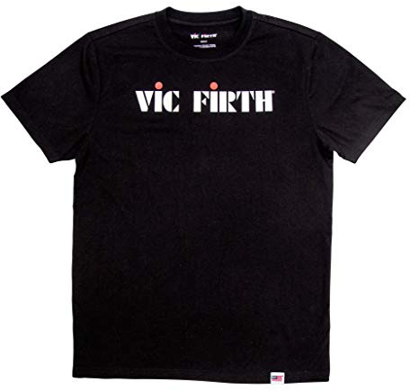 VIC FIRTH Unisex-Erwachsene Logo T-Shirt, schwarz, Medium
