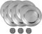6 rustikale Küchen-Platzteller, in Box (Metallic-Silber)