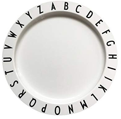 Design Letters Assiettes Plates pour bébés et enfants | Assiette Personnalisée en Tritan | Assiettes Dessert Party | Service de table Assiette a Pates, Salade, Soupe | Décor, Cadeau Lave-Vaissell 20cm