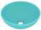 vidaXL Luxus Waschbecken mit Abflussloch Waschschale Aufsatzwaschbecken Waschtisch Waschplatz Handwaschbecken Rund Matt Hellgrün 32,5x14cm Keramik