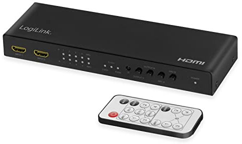 LogiLink HD0049 - HDMI-Matrix-Switch, 4x2-Port, 4K/60 Hz, Scaler