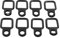 8pcs Aluminiumlegierung D-Ring-Anker Schnelle Entfernung Verschluss Tie Downs Heavy Duty Saugnapf Anker Saugnapf Befestigung Fit für Jk Yj Tj Jku Camping Auto Van LKW Boot und Zuhause