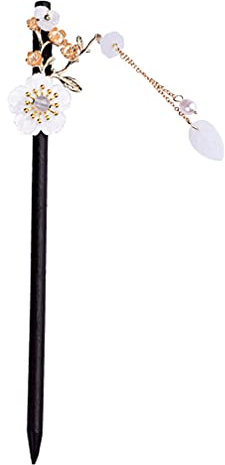 Lurrose 2pcs Vintage Hair Stick Ebony Chinese Tassel Hair Chopstick Hanfu pin Fork Styling Accessories for Woman Girl