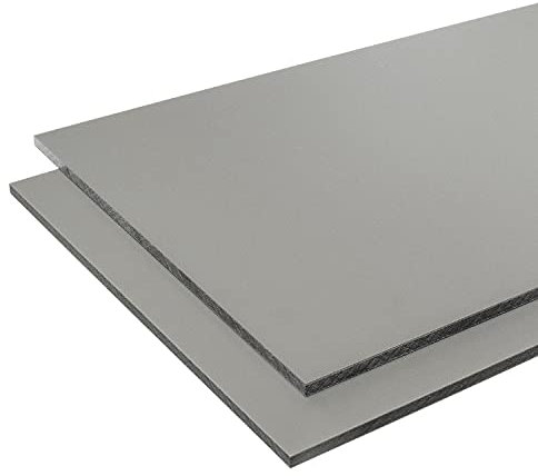 HPL Platte wetterfest | Fassadenplatte, Balkonplatte, Schichtstoffplatten | in 6mm, 8mm | VERSCHIEDENE FORMATE | TOP QUALITÄT MADE IN GERMANY (100 x 50cm (8mm Stärke), Staubgrau RAL7037)
