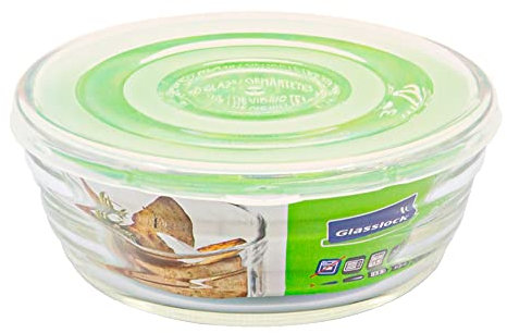 Glasslock EASY 300ml Frischhaltedose aus gehärtetem Glas mit praktischem Deckel, geeignet für die Mikrowelle, Vorratsdose, Lebensmittelbehälter, RP-506