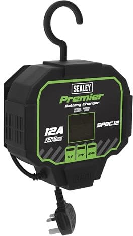 Sealey, Automatic Smart Battery Charger & Maintainer 12A - SPBC12