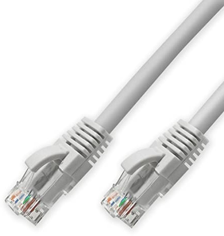 D.Square - Cavo Ethernet LAN 2m Cat.6 U/UTP Grigio, cavo di rete LSOH, connettore Rj45, 1GB/S, ideale per Router/Modderms, Switch, Ripetitor, Computer portatile, Rete Locales.