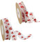 Cheeroyal 2 rouleaux de rubans de tissu imprimé coeur d'amour rouge artisanat art mode 10 m ruban tissé fait à la main emballage cadeau épingle à cheveux couture noeud papillon bricolage (6+7)