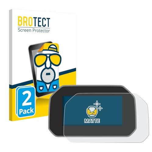 BROTECT Entspiegelungs-Schutzfolie für BMW R 1250 GS Adventure Connectivity TFT 6.5 (2 Stück) Matte Displayschutz-Folie, Anti-Fingerprint