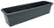 MePla Blumenkasten Balcony Standard Länge 40 cm, Breite 16,7 cm, Anthrazit, wetterfest aus UV-beständigem Kunststoff