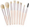 WitBicg Pinceaux Maquillages Yeux, 8 Pièces Pinceau Fond De Teint Nettoyant Pinceaux Maquillage Pinceau Blush Pinceau Fond De Teint Fluide Professionnel Set (Abricot)