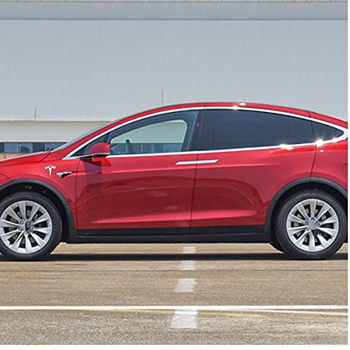 Leenax Enterprises 3D-Autoaufkleber LegierungMetall Buchstabe Emblem Abzeichen Aufkleber Deko Karosserie Heckklappe, für Tesla Model S Model Y X 3,C