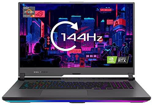 ASUS ROG Strix G17 G713PV 17.3 FHD 144Hz Gaming Laptop (AMD Ryzen 9-7845HX, NVIDIA GeForce RTX 4060 8GB Laptop GPU, 16GB DDR5-SDRAM, 1TB PCIe SSD, Windows 11 Home)