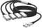 MOGOOD USB Splitter 4 in1 USB Kabel USB Hub USB zu USB Adapter USB Splitter mit Mehreren Steckdosen USB zu 4 USB Buchse Multi Port Kabelkonverter USB Stromverlängerungs Kabel für PC/Auto/TV