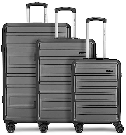 Worldpack Koffer-Set 3-teilig für Damen und Herren | Reise-Trolleys 50 x 29 x 76 cm aus hochwertigem, stoßfestem ABS Material | Doppelrolle & Teleskopgriff| New York 2.0 Serie