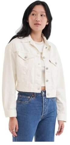 LEVIS Women's Featherweight Trucker Whites, Serenity Now, 36