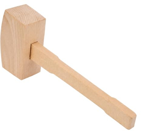 Mazo de Madera Profesional para Carpintería, Martillo para Tallar y Cincel, Herramienta de Carpintería con Mango, Talla L