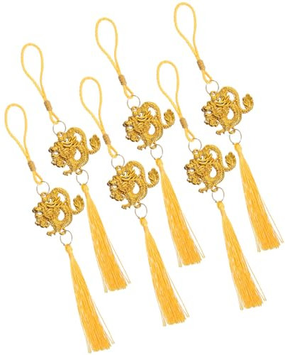 HOLIDYOYO 6pièces Décoration Suspendue Dragon pour Nouvel an Chinois De Pendentifs Colorés pour Décorations De Printemps Et Fêtes Ornements Festifs pour Maison Et Bureau